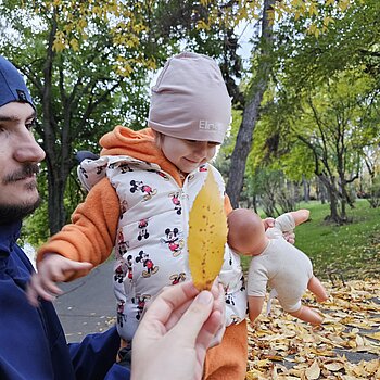 Ne-am asortat cu frunzele din parc